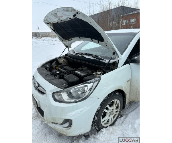 Газовый упор капота Hyundai Solaris 1 (Хендай Солярис) 2010–2017, без сверления