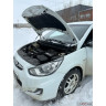 Газовый упор капота Hyundai Solaris 1 (Хендай Солярис) 2010–2017, без сверления