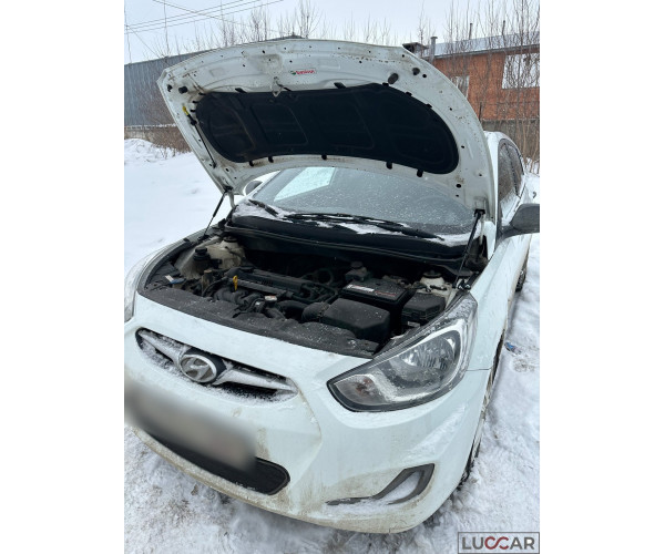 Газовый упор капота Hyundai Solaris 1 (Хендай Солярис) 2010–2017, без сверления