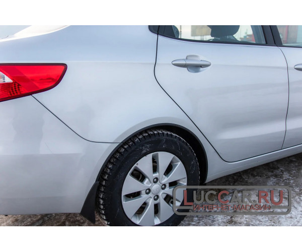Защитные накладки на арки (АБС) Kia Rio 3 седан с 2011 по 2015 г.в.