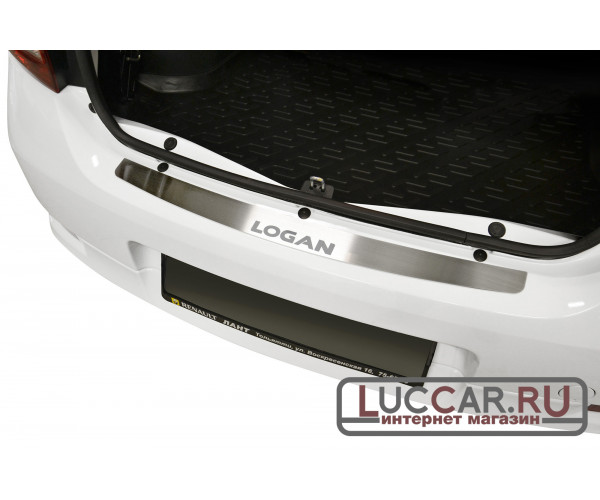Накладка на задний бампер (НПС) Renault Logan 2