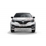 Защита переднего бампера двойная с пластинами 63/63мм (НПС) Renault Kaptur