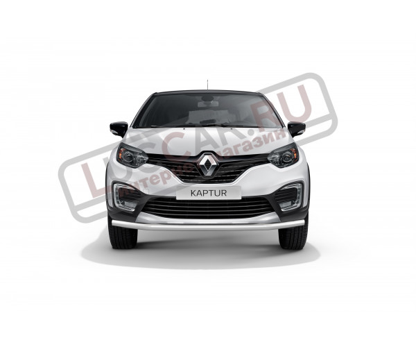 Защита переднего бампера одинарная диаметр трубы 63мм Renault Kaptur (НПС)