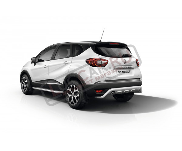 Защита порогов с площадкой диаметр трубы 51 мм (НПС) Renault Kaptur