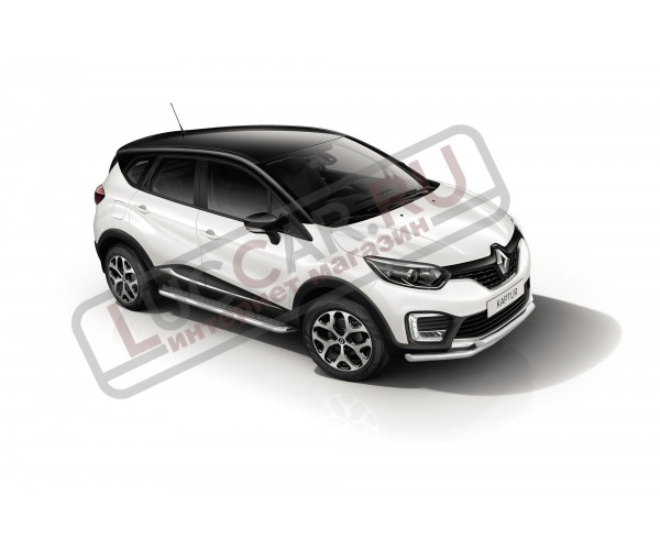 Защита порогов с площадкой диаметр трубы 51 мм (НПС) Renault Kaptur