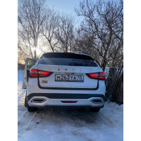Накладка на задний бампер ШИРОКАЯ для Lada Vesta NG - Лада Веста НГ с 2022 -н.в.