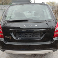 Накладка на задний бампер (АБС) для Lada Granta Fl Универсал (Ваз 2194) Накладка на задний бампер (АБС) для Lada Granta Fl Универсал (Ваз 2194)