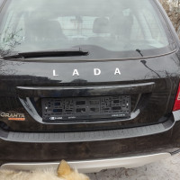 Накладка на задний бампер (АБС) для Lada Granta Fl Универсал (Ваз 2194) Накладка на задний бампер (АБС) для Lada Granta Fl Универсал (Ваз 2194)