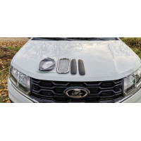 Защитная сетка воздухозаборника салона на магнитах для Lada Largus Защитная сетка воздухозаборника салона на магнитах для Lada Largus