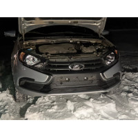 Зимняя заглушка бампера нижняя (АБС) для Lada Granta Fl (с 2018г.в. - н.в.) Зимняя заглушка бампера нижняя (АБС) для Lada Granta Fl (с 2018г.в. - н.в.)