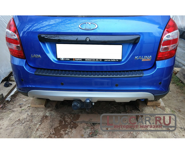 Накладка на задний бампер (АБС) для Lada Granta Fl Универсал (Ваз 2194)