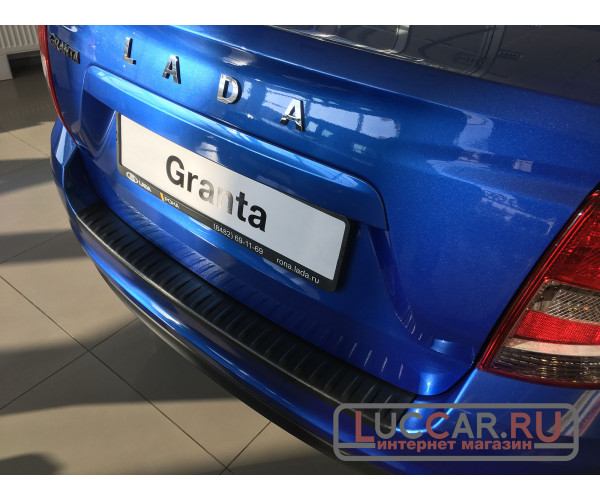 Накладка на задний бампер (АБС) для Lada Granta Fl Седан (с 2018г.в. - н.в.)