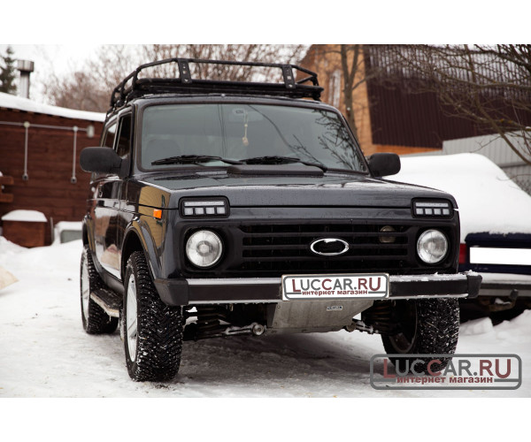 Светодиодные подфарники (надфарники) для Lada 4х4 (Нива) с дневными ходовыми огнями (оригинал)