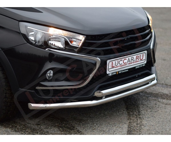 Защита переднего бампера двойная труба 51мм для Lada Vesta Sw Cross