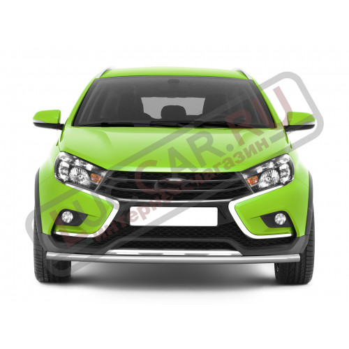Защита переднего бампера одинарная диаметр трубы 51мм для Lada Vesta Sw Cross