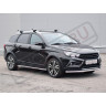 Защита порогов прямая труба диаметром 51мм для Lada Vesta Sw Cross