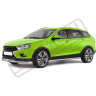 Защита порогов прямая труба диаметром 51мм для Lada Vesta Sw Cross