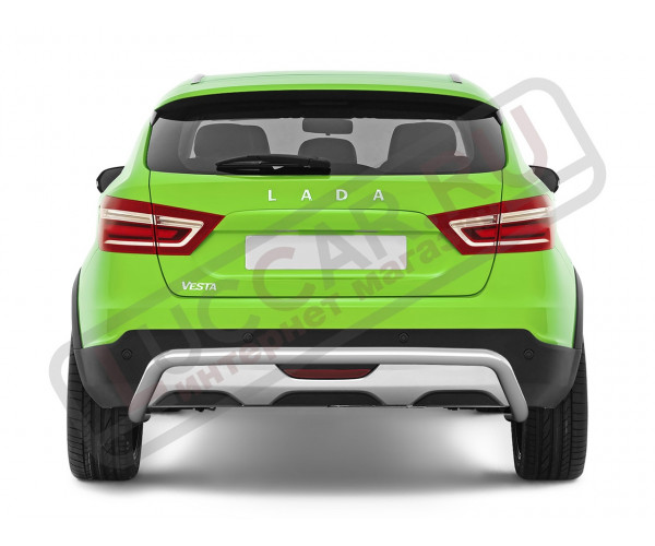 Защита заднего бампера одинарная труба 51мм для Lada Vesta Sw Cross