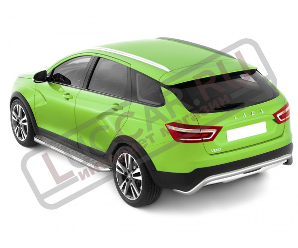 Защита заднего бампера одинарная труба 51мм для Lada Vesta Sw Cross