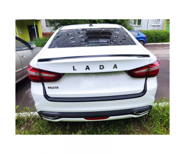 Накладка на задний бампер ШИРОКАЯ для Lada Vesta NG - Лада Веста НГ с 2022 -н.в.
