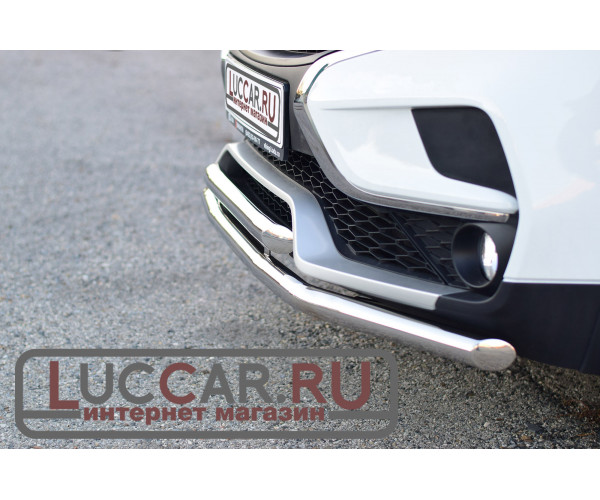 Защита переднего бампера двойная труба 51мм (НПС) для Lada Xray Cross