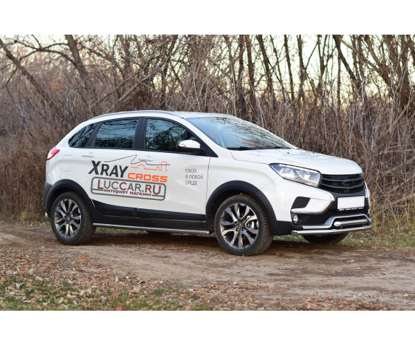 Защита переднего бампера двойная труба 51мм (НПС) для Lada Xray Cross