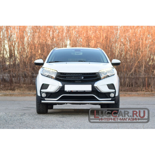 Защита переднего бампера одинарная труба 51мм (НПС) для Lada Xray Cross