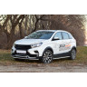Защита порогов с площадкой диаметр трубы 51 мм (НПС) для Lada Xray Cross