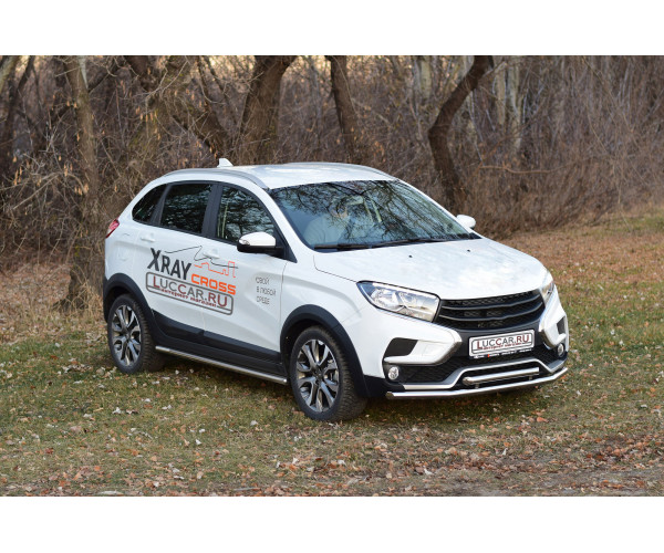 Защита порогов вогнутая труба диаметром 51мм (НПС) для Lada Xray Cross