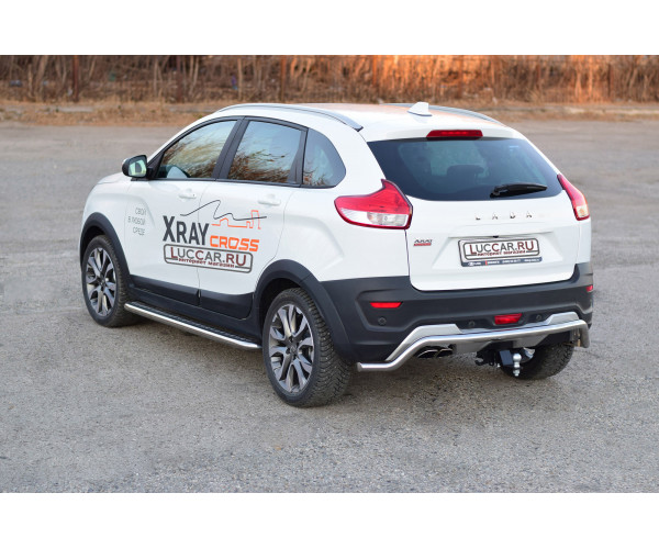 Защита заднего бампера 51мм "Волна" (НПС) для Lada Xray Cross