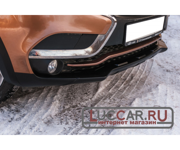 Новый Cross-обвес для Lada Xray ( Расширители колёсных арок и порогов, защита бампера)