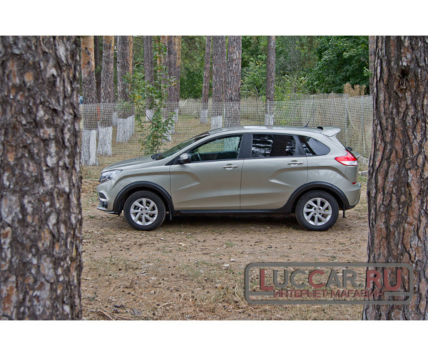 Спойлер (верхний и нижний) "Чистое стекло" для Lada Xray - комплект.