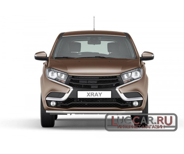 Защита переднего бампера одинарная диаметр трубы 51мм для Lada Xray