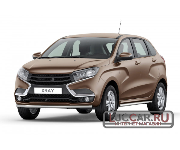 Защита переднего бампера одинарная диаметр трубы 51мм для Lada Xray