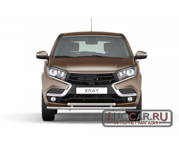 Защита переднего бампера двойная труба 51мм для Lada Xray