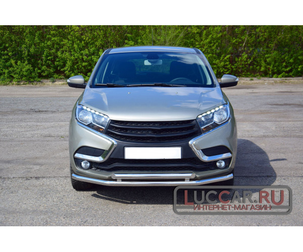 Защита переднего бампера двойная труба 51мм для Lada Xray