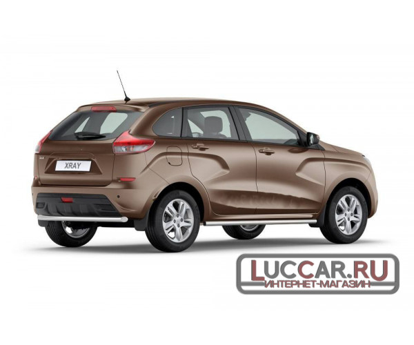 Защита порогов прямая труба диаметром 51мм для Lada Xray
