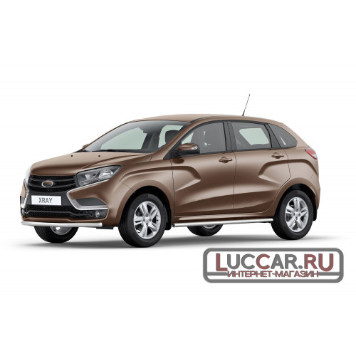 Защита порогов прямая труба диаметром 51мм для Lada Xray