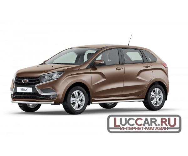 Защита порогов прямая труба диаметром 51мм для Lada Xray