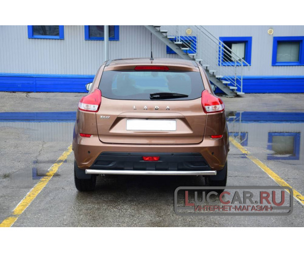 Защита заднего бампера одинарная труба 51мм для Lada Xray