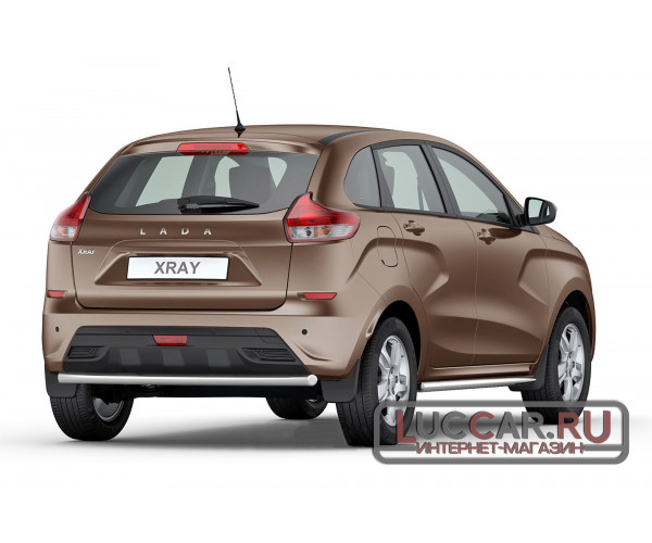 Защита заднего бампера одинарная труба 51мм для Lada Xray