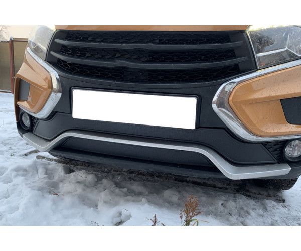 Зимняя заглушка бампера нижняя (АБС) для Lada Xray (Cross)
