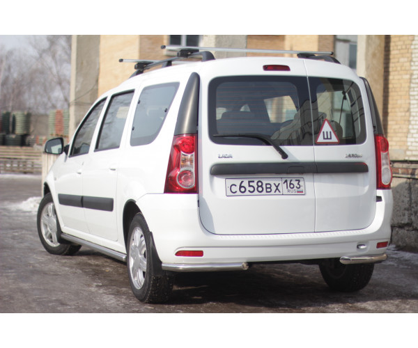 Защита порогов прямая (НПС) труба диаметром 51 мм для Lada Largus 2012- / (Cross 2012-)