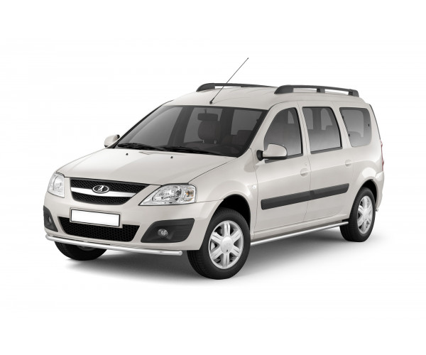 Защита порогов прямая труба (ППК) диаметром 51 мм для Lada Largus 2012- / (Cross 2012-)