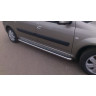 Защита порогов с площадкой  Диаметр трубы 51 мм для Lada Largus 2012- / (Cross 2012-)
