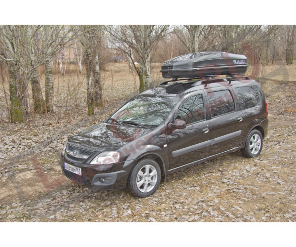 Автобокс Antares YUAGO ( Яго Антарес 580 л.) Серый, Белый, Черный (тиснение, двухсторонний )