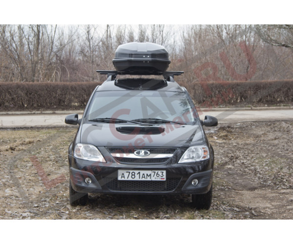 Автобокс Antares YUAGO ( Яго Антарес 580 л.) Серый, Белый, Черный (тиснение, двухсторонний )