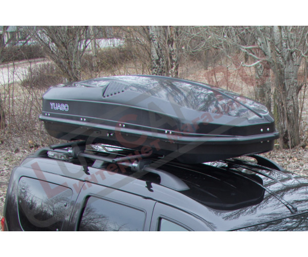 Автобокс Antares YUAGO ( Яго Антарес 580 л.) Серый, Белый, Черный (тиснение, двухсторонний )
