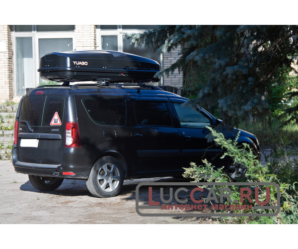 Автобокс Antares YUAGO ( Яго Антарес 580 л.) Серый, Белый, Черный (тиснение, двухсторонний )