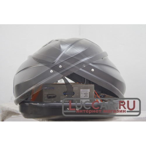 Автобокс Двухсторонний Avatar YUAGO (460 л.) (Euro Lock) Серый, Белый, Черный (тиснение)